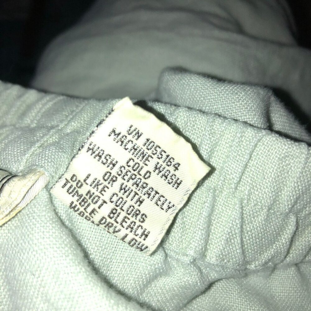 Linden Hill Womens Size XL Sage Green Linen Stretch Waist Cargo Capris Pants 1X - Picture 9 of 11